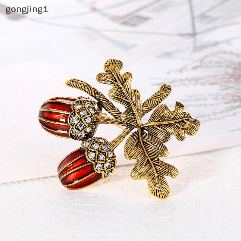 Ggg Fashion Vintage Bros Lencana Kristal Berlian Imitasi Pin Wanita Baroque Perhiasan Pesta ID