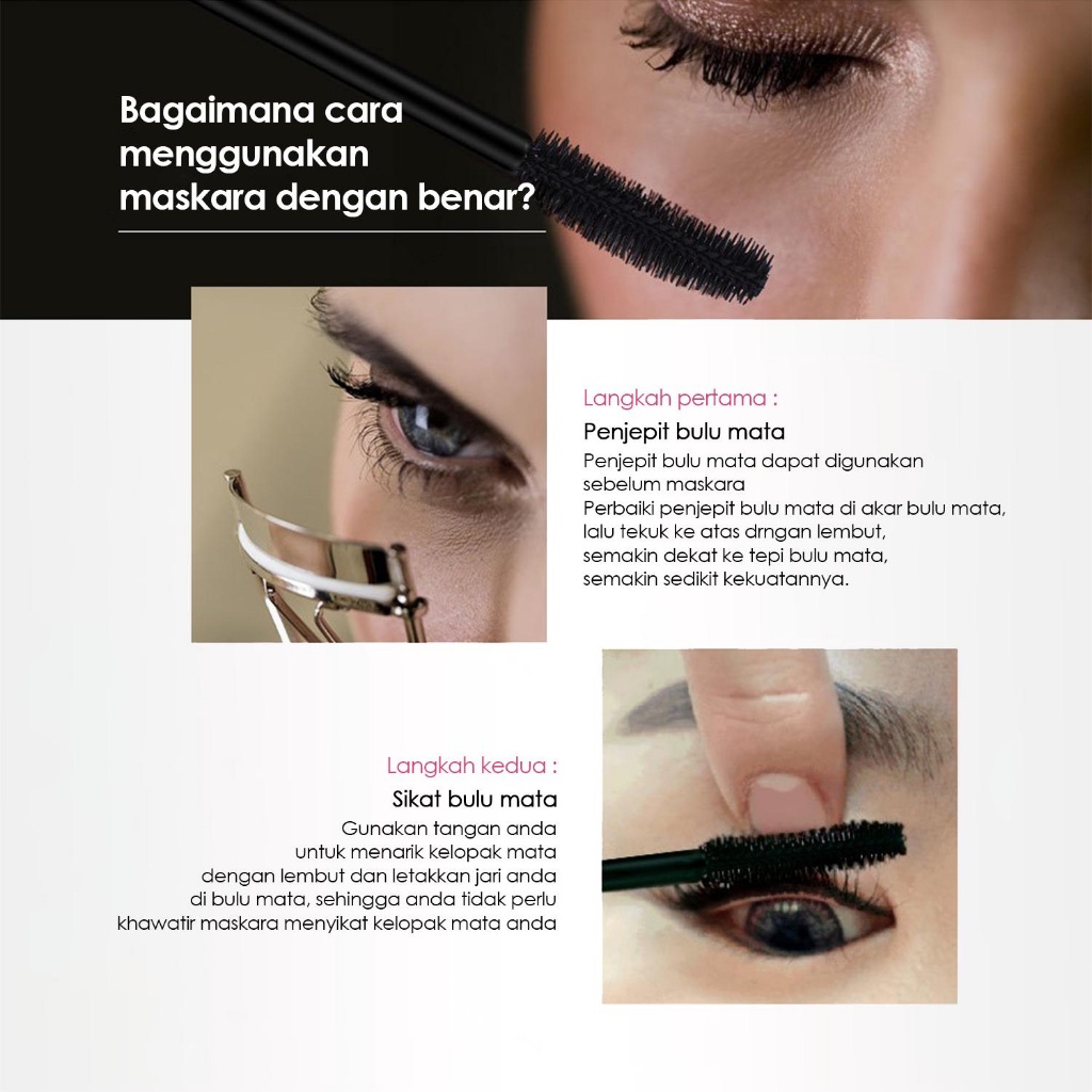 original UMISS Eye Makeup Set Mascara +Auxiliary Bezel Waterproof Long-lasting Makeup Tools Easy to Makeup