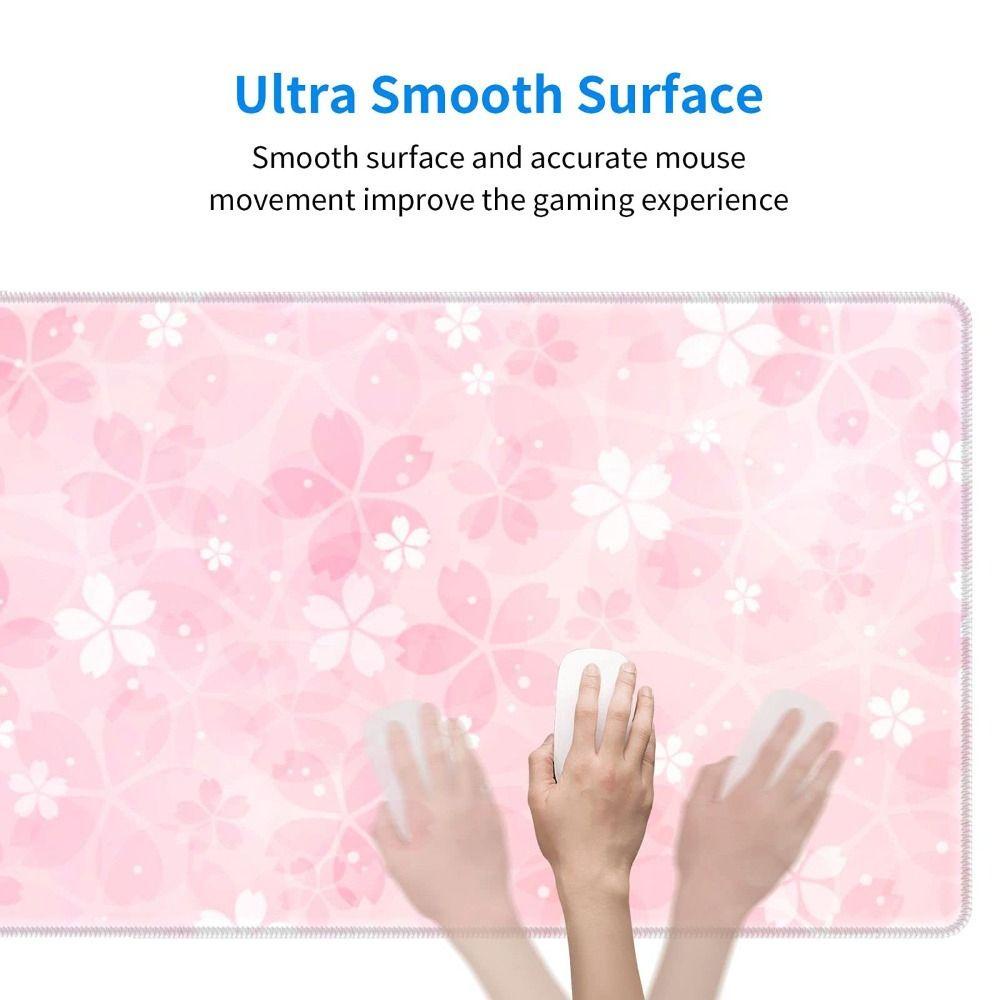 Mouse Pad Gaming Populer Alas Karet Cherry Blossom Alas Meja Besar Untuk Kantor