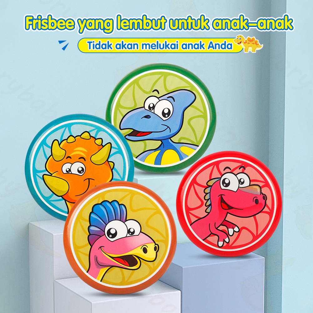 Ivorybaby Frisbee piring terbang bentuk dinosaurus Flying disk disc lembut boomerang outdoor