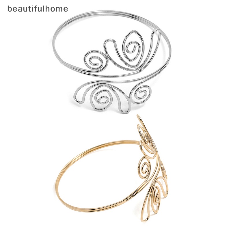 {beautifulhome} Bunga Upper Arm Cuff Bracelets Bangles Armband Berongga Keluar Manset Gelang Bangles Jewelry.