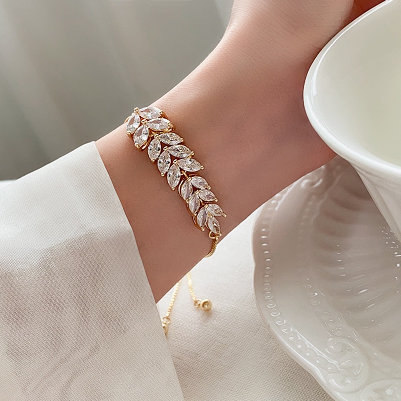 Fashion Gandum Telinga Daun Gelang Serbaguna Gelang Wanita Gelang Kerajinan Tangan