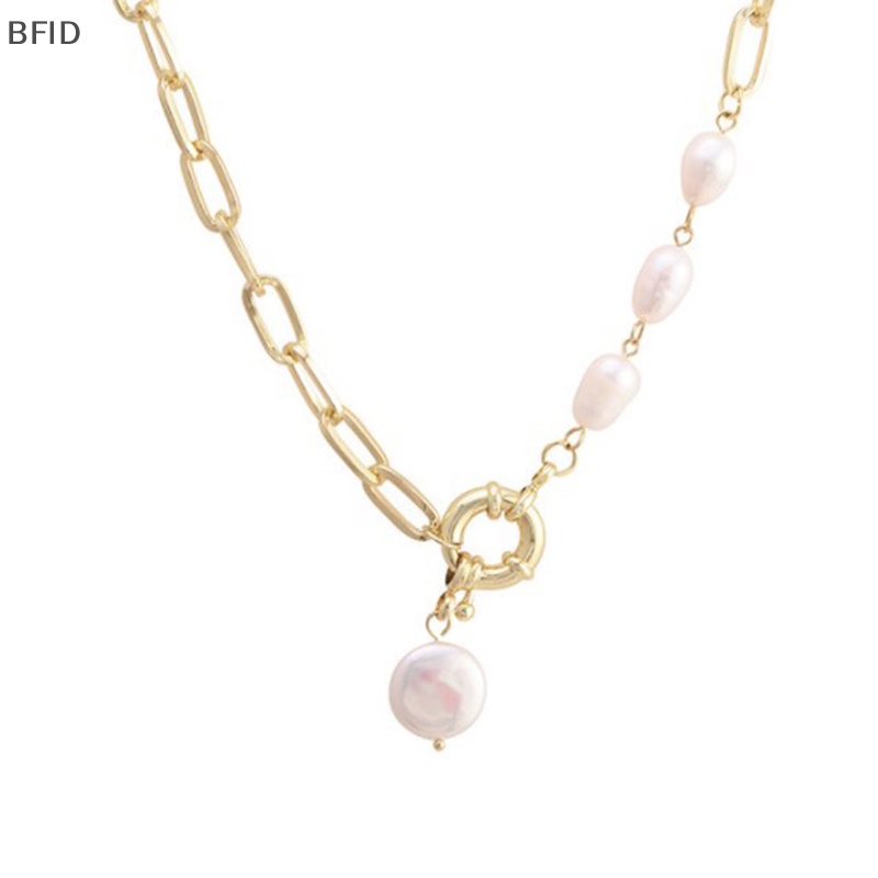 [BFID] Kalung Rantai Leher Gaya Baroque Untuk Wanita Mutiara Simple Hip Hop Metal Choker Punk Clavicle Chain Jewelry [ID]