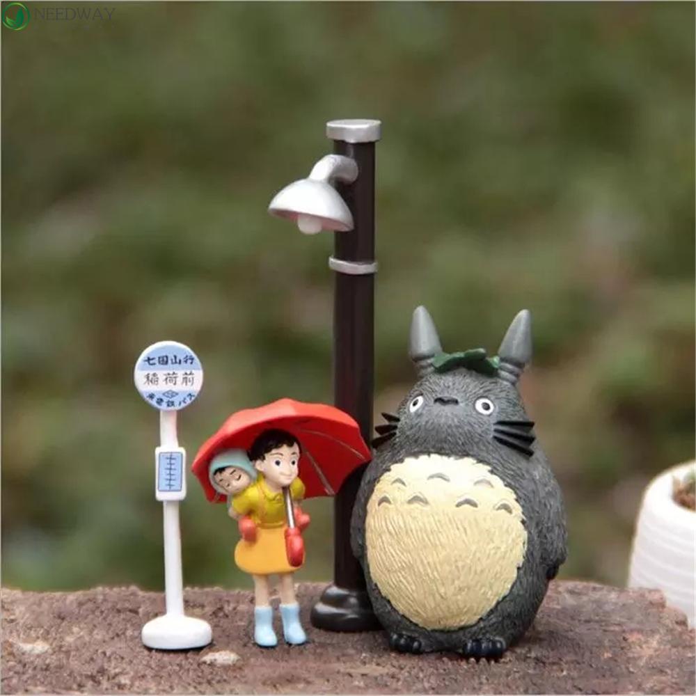 Needway Angka Mainan Lucu 5PCS/Lot PVC Micro Landscape Dekorasi Miniatur Boneka Tetanggaku Totoro Miyazaki Hayao Collection Model Mainan