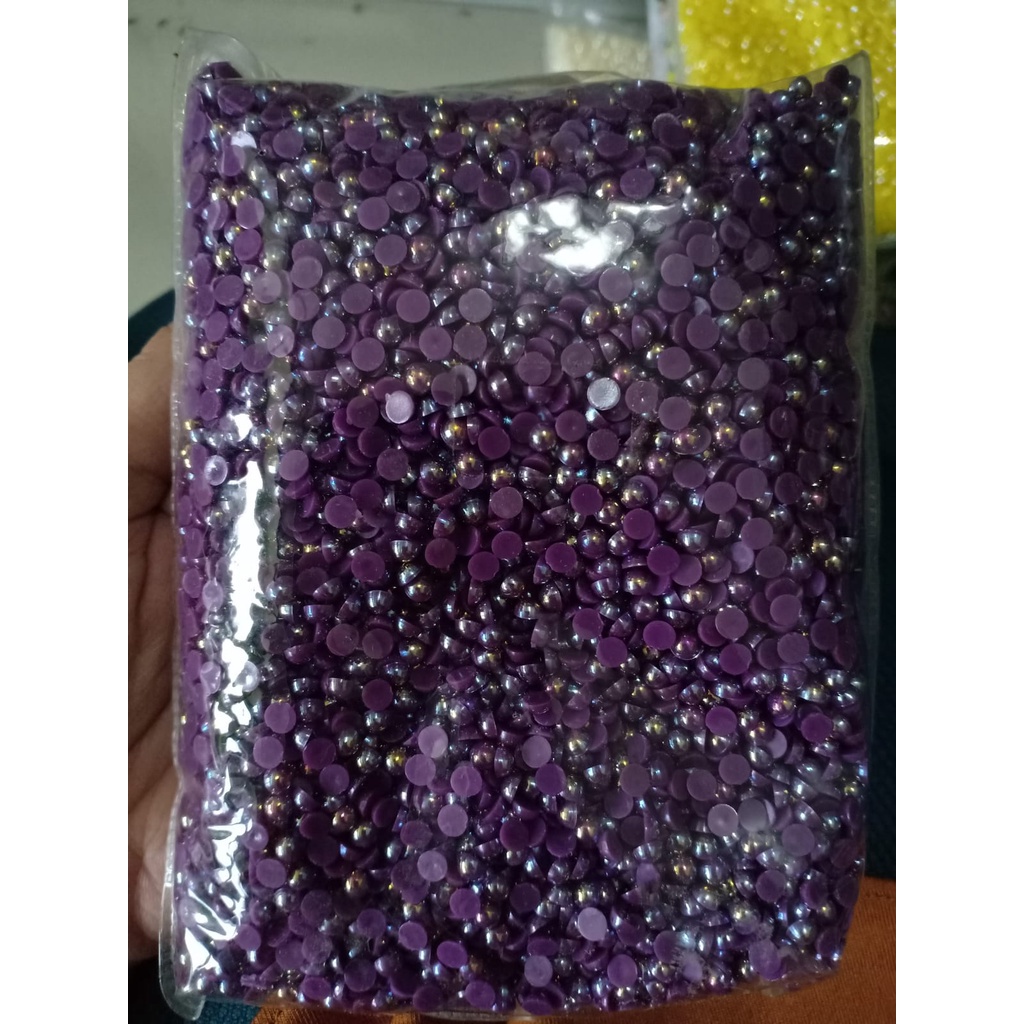 Mutiara Belah 3mm per 250pcs, Half Pearl, Henna, Nail