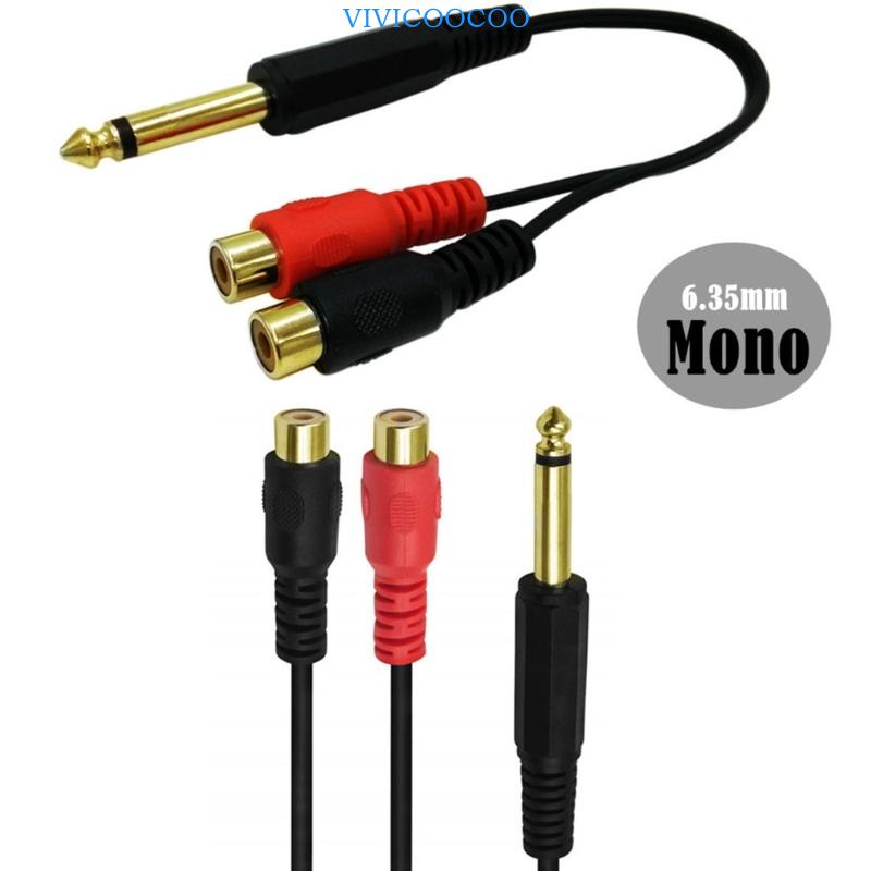 Vivi 14 male to 2xRCA Famale Adapter Kabel RCA Y Splitter Suara Excellet