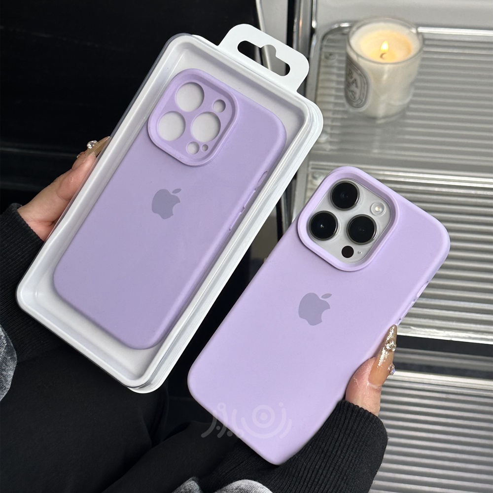 IPHONE Casing Ponsel Silikon Cair Lembut Untuk Iphone11 12 13 14 Pro Max14 Plus Case Full Cover Shockproof Casing Penutup Belakang