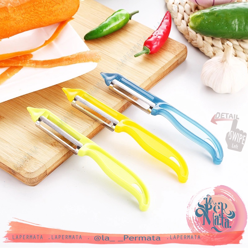 Pisau Kupas Kulit Buah Peeler Knife Kentang Timun Wortel Stainless Steel - LPM Shop