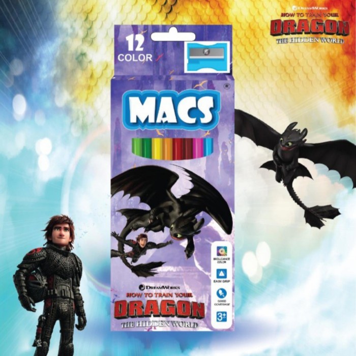 

MACS Pensil Gambar How To Train Your Dragon 12 Warna