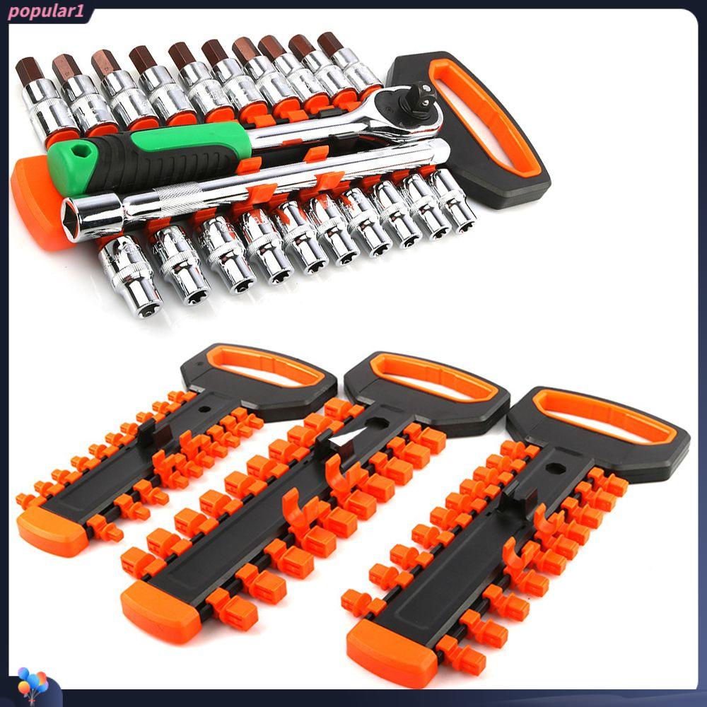 POPULAR Populer Rak Penyimpanan Kunci Sok Portable Quality Wrench Keeper Hemat Tempat Penempatan Bar Alat Sockets Wrench Holder