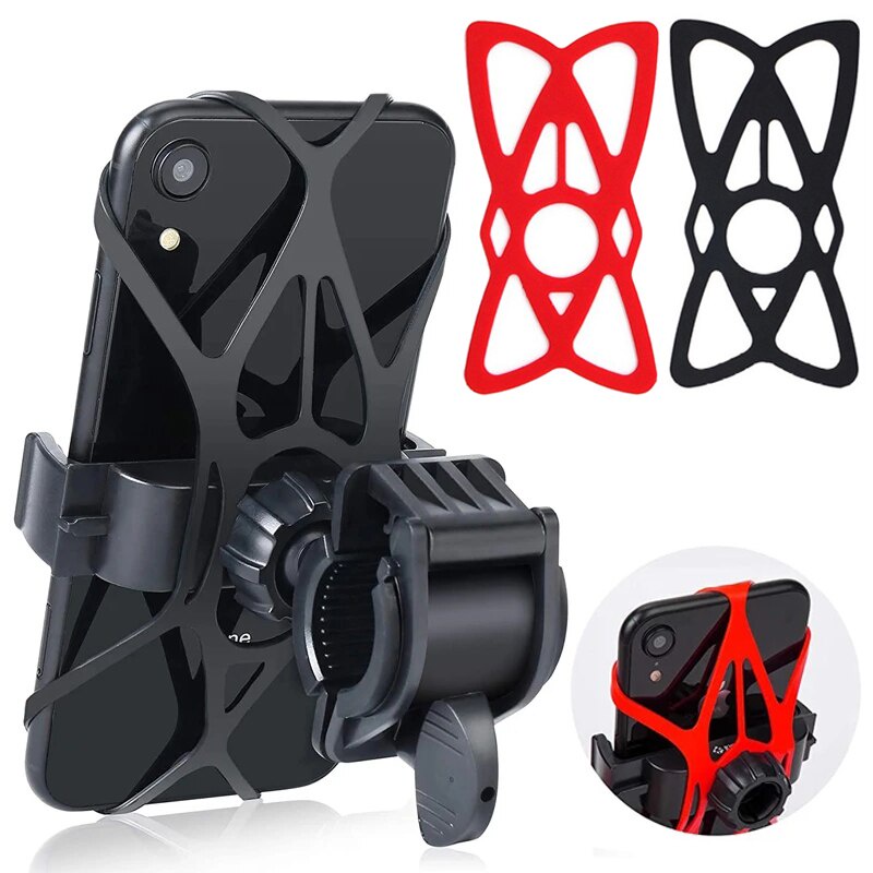 Karet Pengikat Phone Holder Elastic Silicone X Web Grip Phone Mount Band Elastic Rubber Fixed Strap