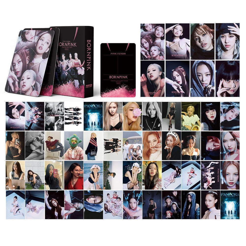 55pcs /box BLACKPINK Photocard Menyambut Musim Panas HOW Pink Venom Siap Cinta Colleelion Photo Card Lomo Card Photocard