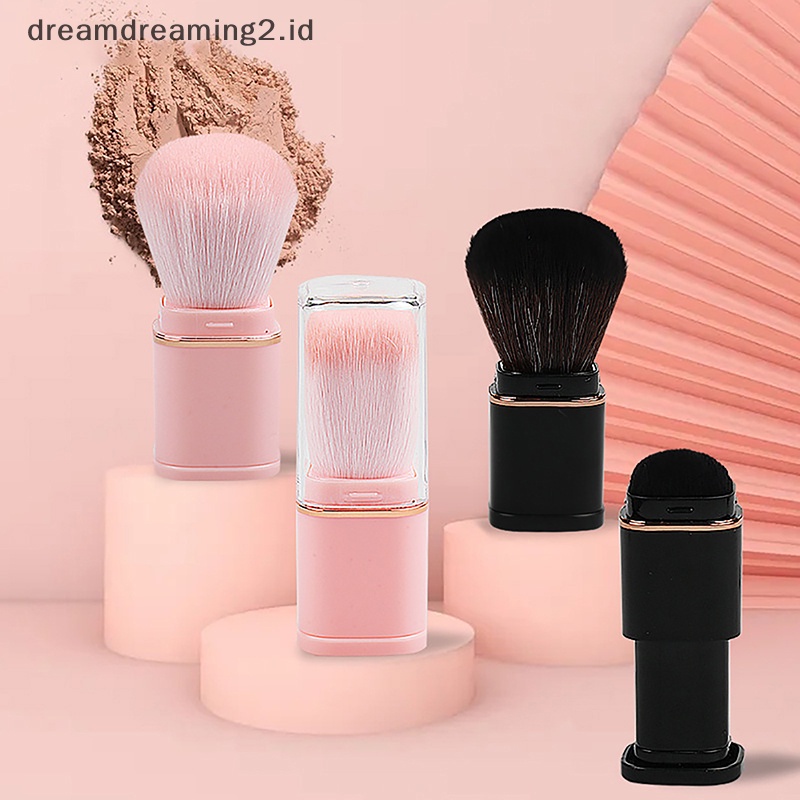 (drea) Kuas Makeup Kosmetik Portable Ditarik Mini Blush Foundation Alat Bedak //