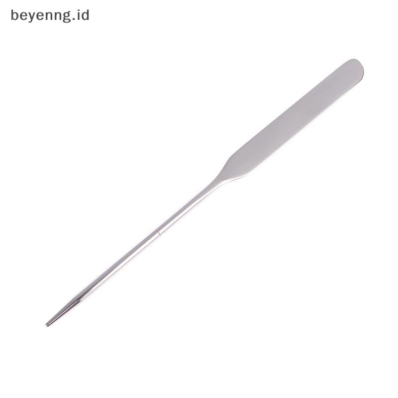 Beyen 1Pcs Stainless Steel Dual Head Makeup Toner Spatula Mixing Stick Foundation ID