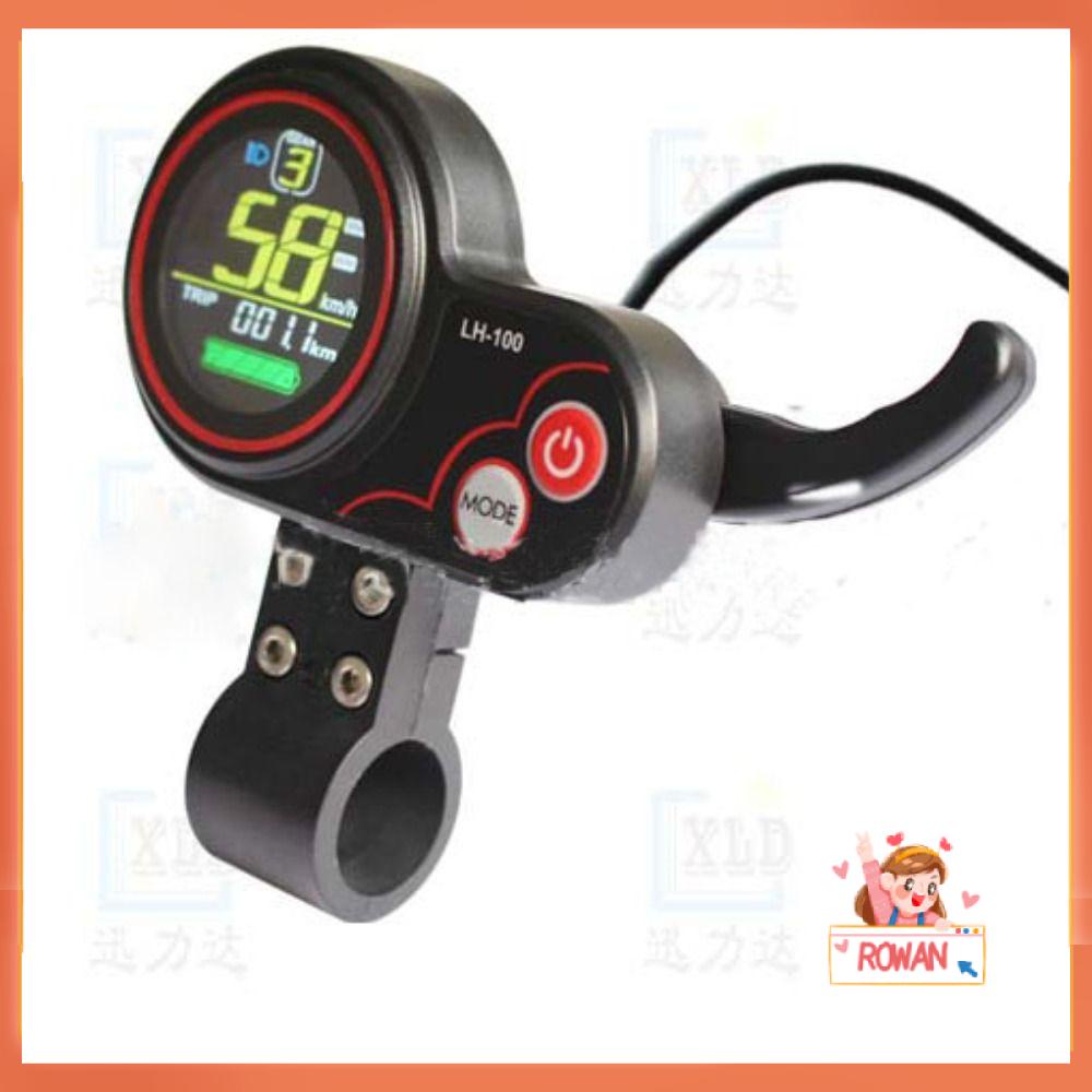 R-FLOWER Thumb Throttle LCD Speedom Sepeda Listrik Layar Warna Instrumen Cerdas