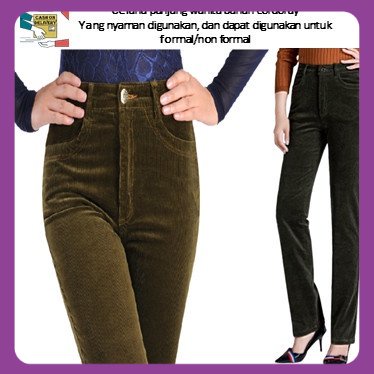 Celana Panjang Wanita Bahan Corduroy Codoray