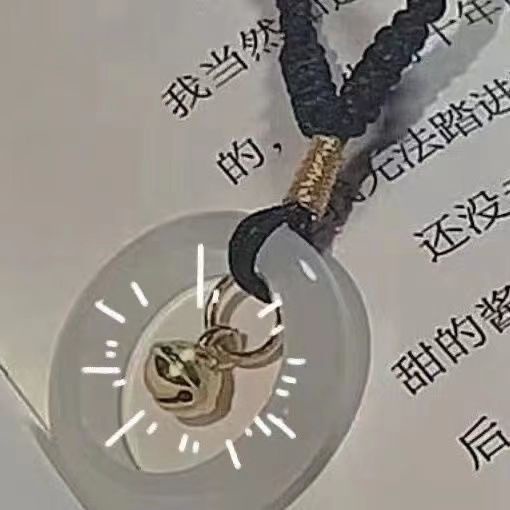 Kalung Cincin Giok Bell Kecil Gesper Aman Dikepang Liontin Pacar Pasangan Mahasiswa ins Style