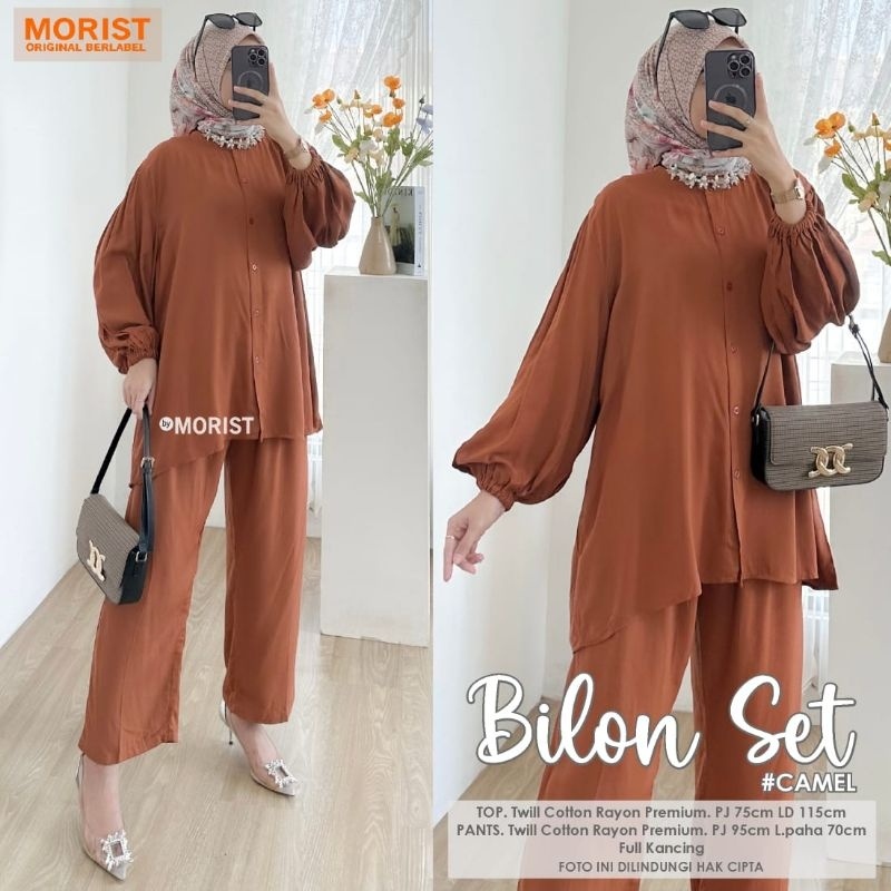 BILON SET Celana ORI MORIST | Ld115 Twill Cotton Rayon Premium