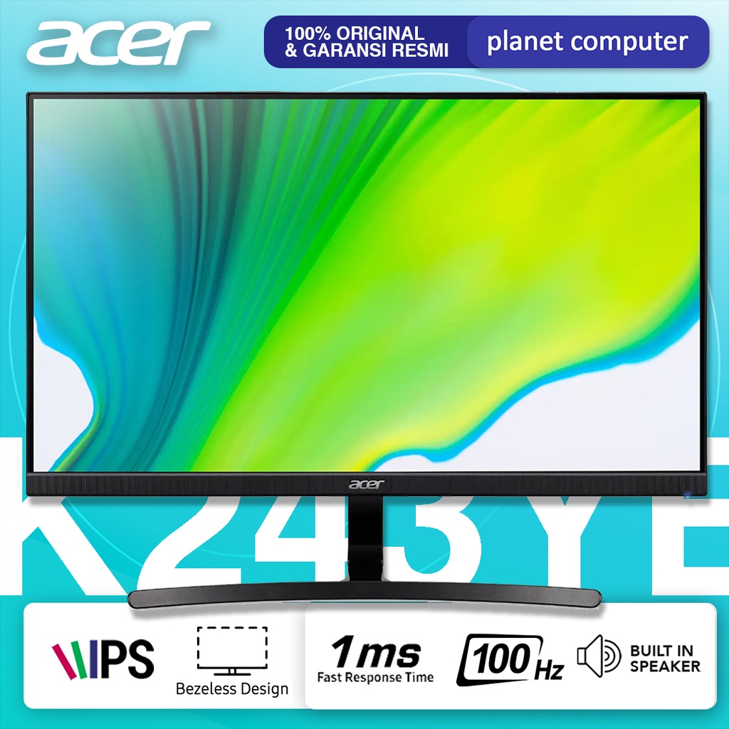 Monitor LED Acer K243YE 24&quot; IPS 1080p 100Hz 1Ms Speaker Vesa Audio Out