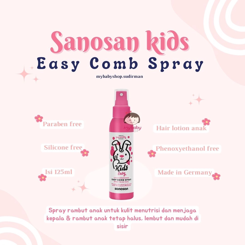 SANOSAN KIDS Easy Comb Spray 125ml - spray perawatan rambut anak / hair lotion