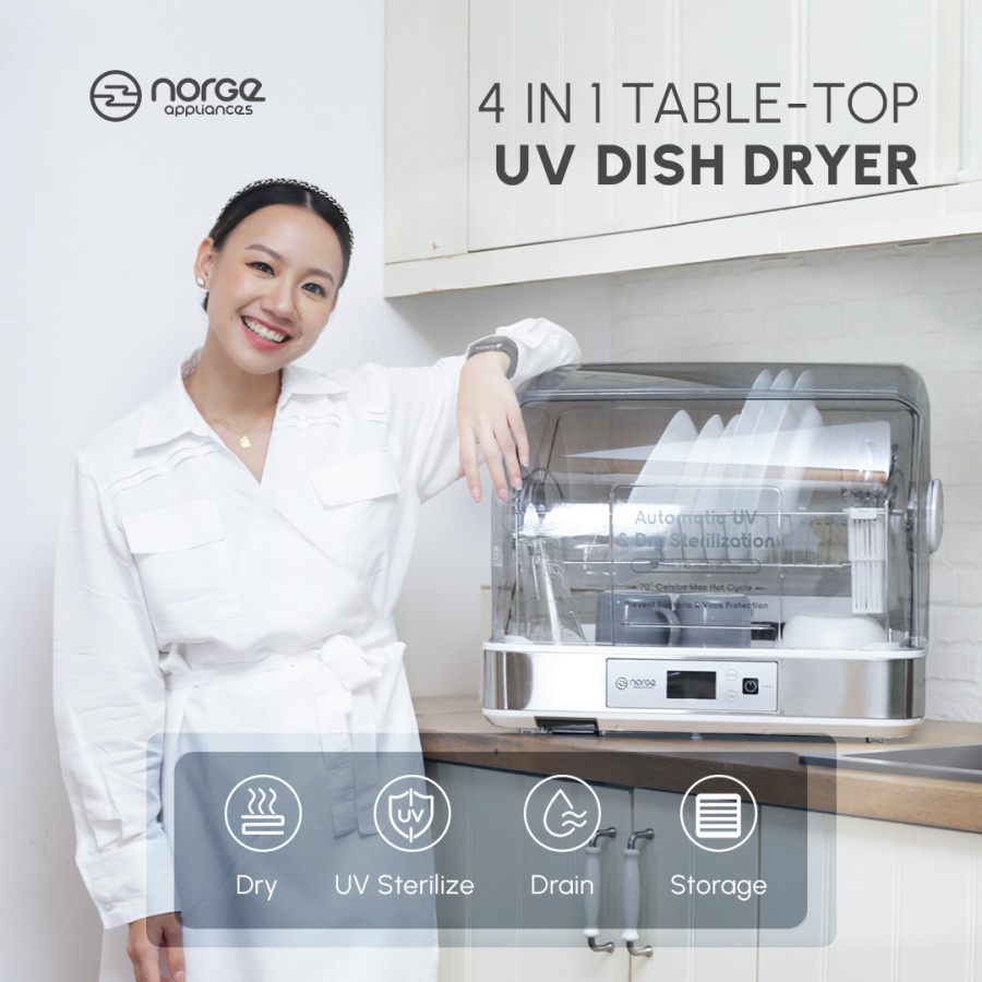 NORGE 4IN1 TABLE TOP UV Dish Dryer 45L 350W