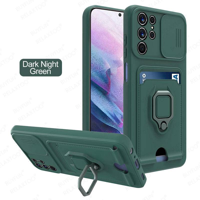 Case Push Kamera Pelindung Cover Untuk Samsung Galaxy S20 S21 FE S22 S23 Plus Ultra Magnetic Car Holder Cold Case Tritone