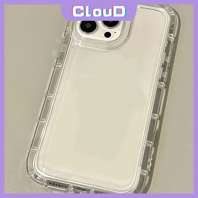 Simple Transparent Soft Airbag Phone Case Compatible for IPhone 7 6S 6 8 Plus XR X XS MAX 11 Pro Max 13 14 12 Pro Max Ins Clear Shockproof TPU Back Lovley Cover