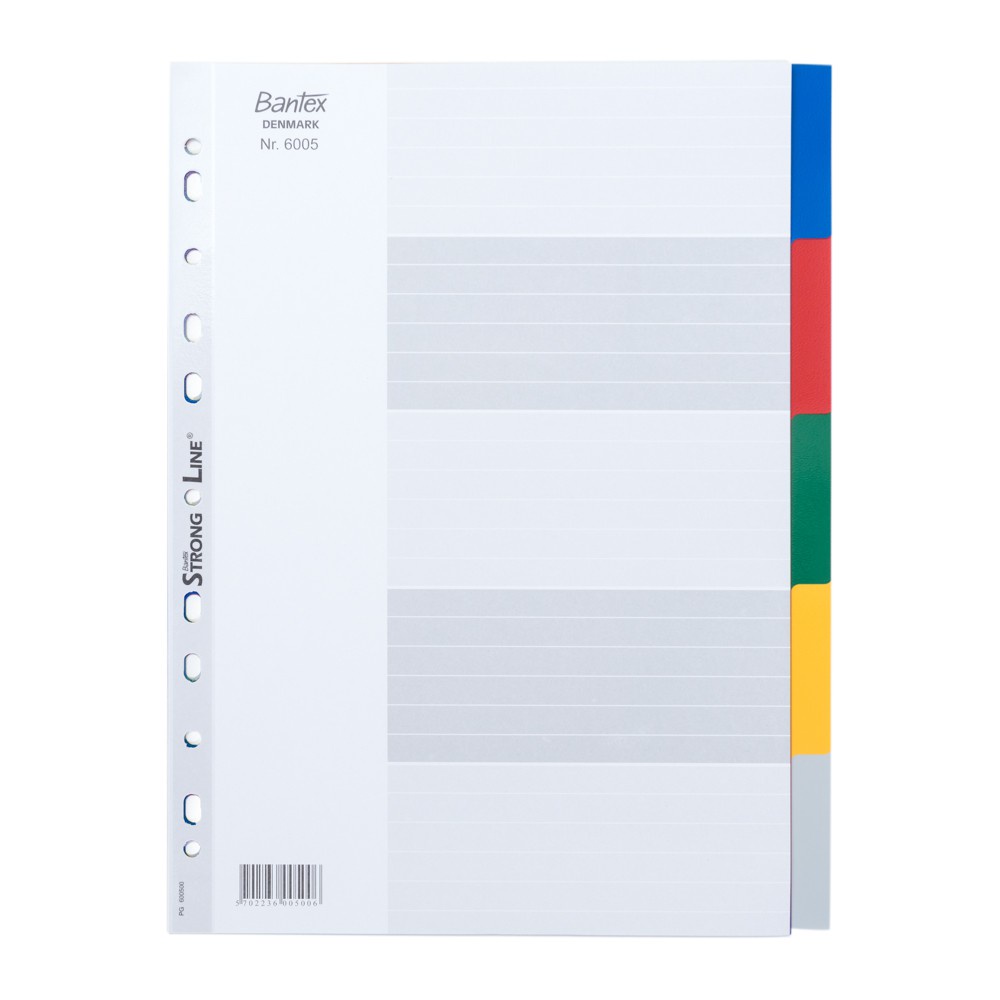 

[Artomas] Bantex PP Colour Divider A4 (5 pages) 6005 00