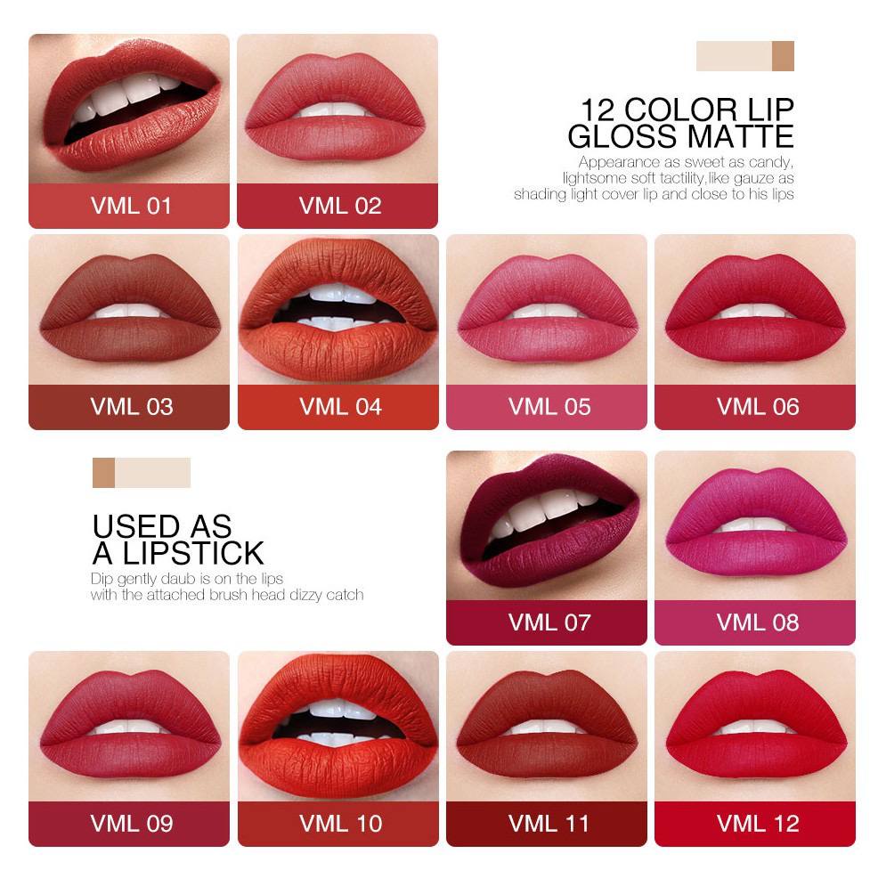 [Emperor] O.TWO.O LIPSTICK 12 WARNA ANTI AIR TAHAN LAMA LIPSTIK LIQUID LIP GLAZE LIPS VELVET MATTE