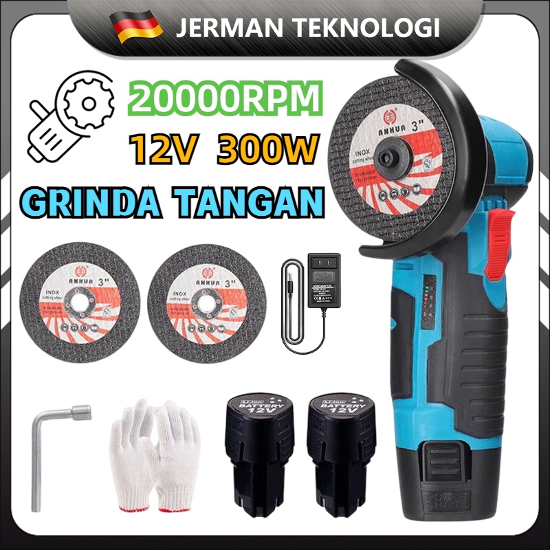 (BISA COD) Mesin gerinda tangan Mini Listrik gurinda 12V Tanpa kabel grinda Tangan