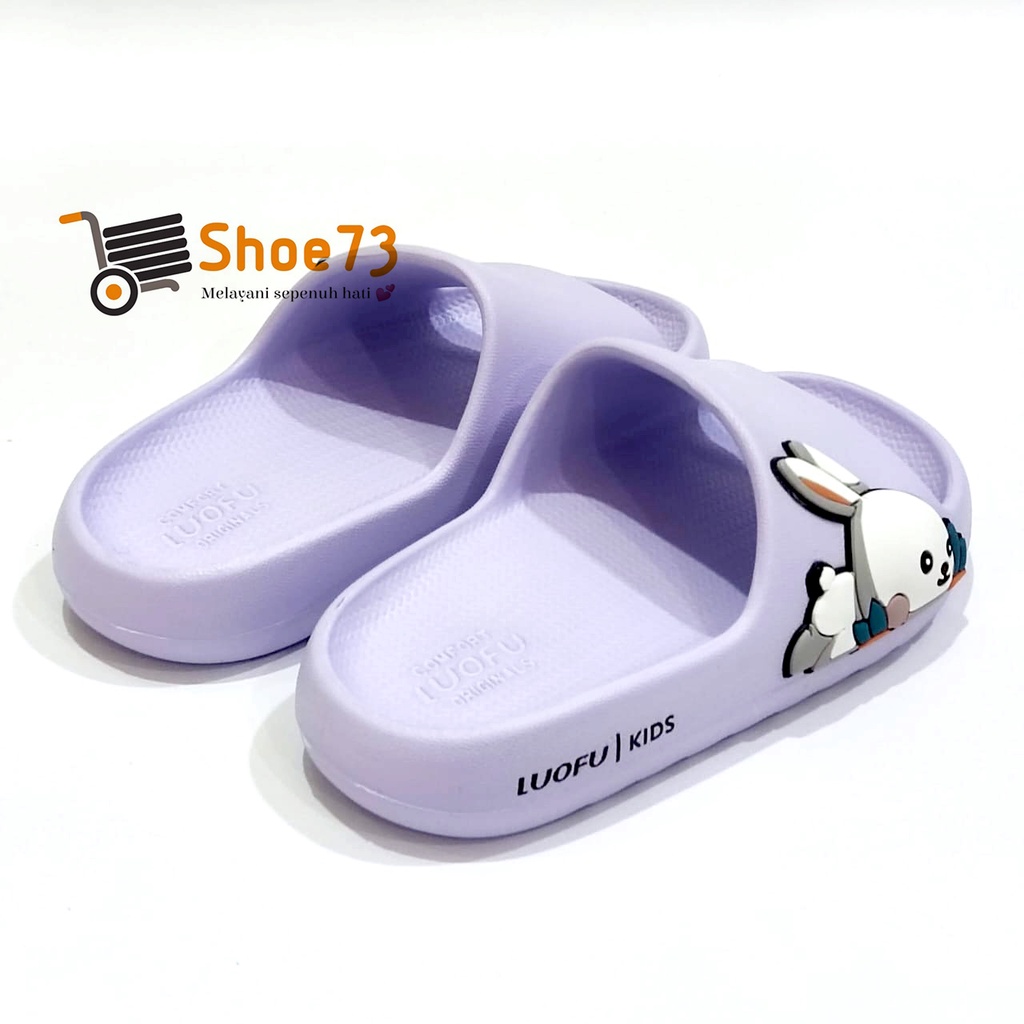 LUOFU E 6224 K -E46KLC SIZE 24-35 ORIGINAL l Sandal Selop jelly anak perempuan l Sendal kokop anak cewek impor