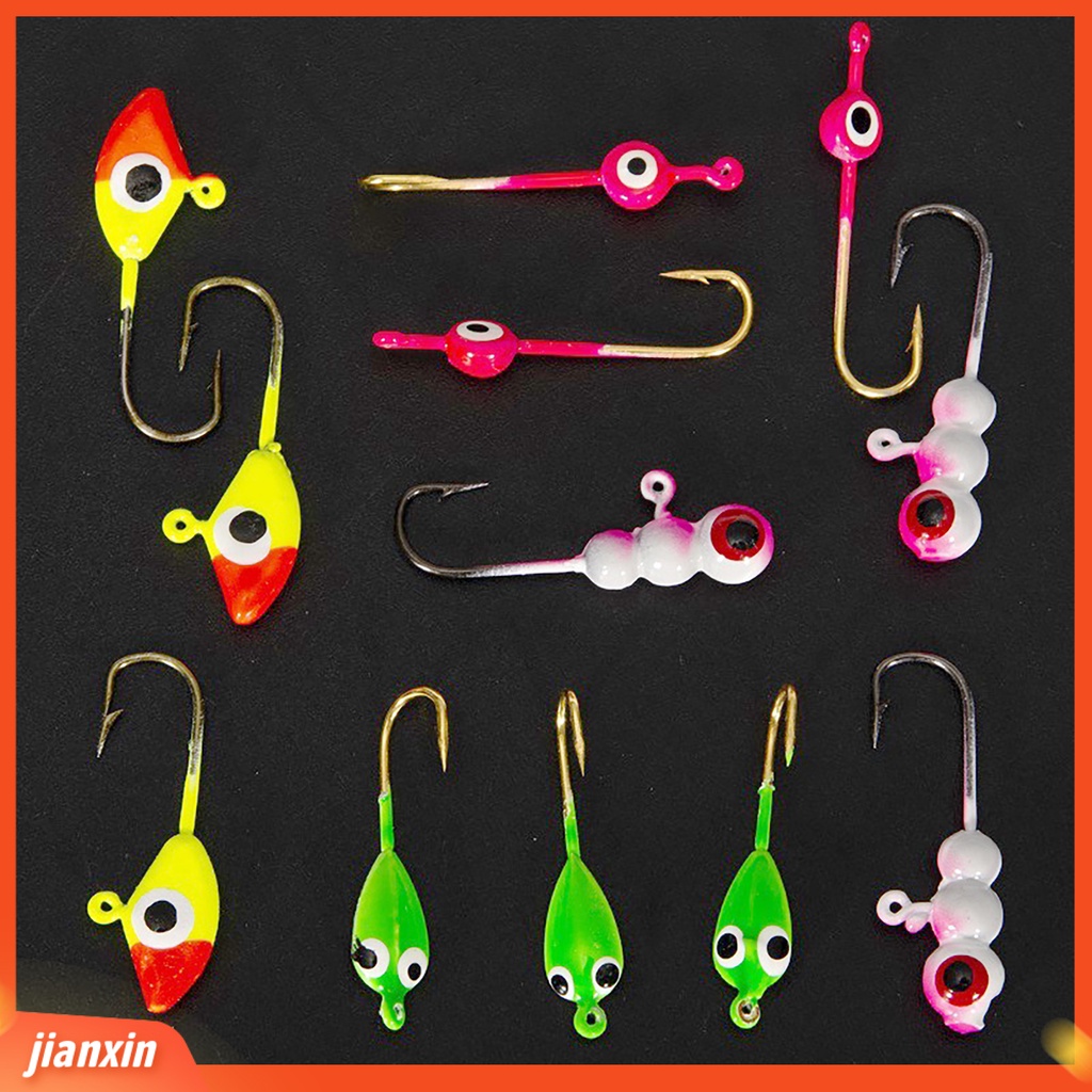 (In Stock) 1set Es Memancing Jig Padat Kuat Kemampuan Menangkap Mini Penembus Tinggi Tajam Keras Es Pancing Kait Untuk Outdoor