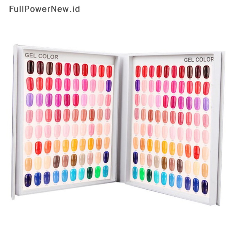 Power120 /216 /308 Ujung Kuku Bagan Warna Buku Display Putih Desain Uv/Led Gel Polish  Id