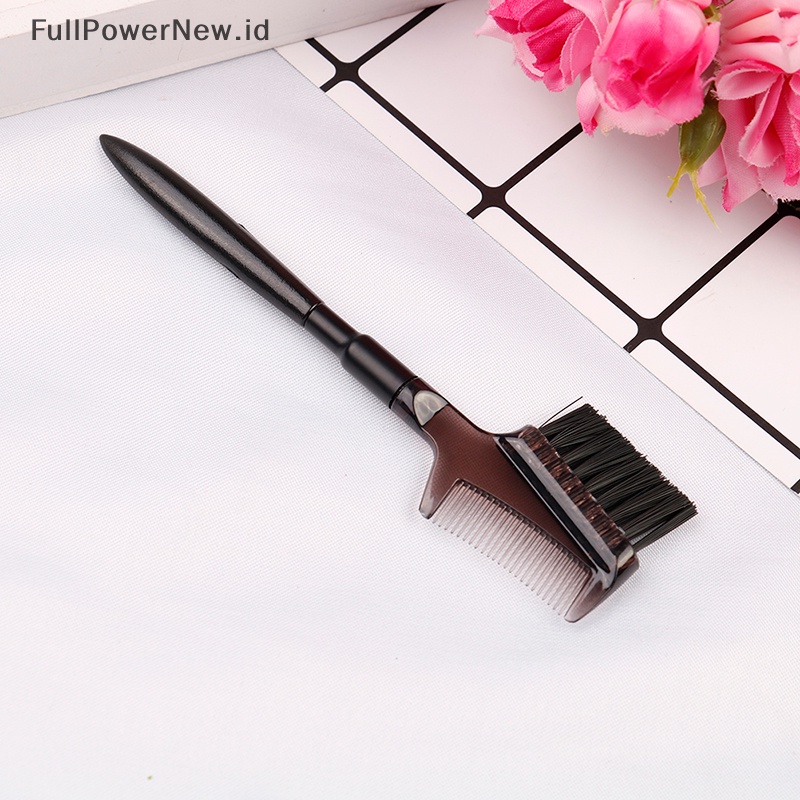 Power Wanita Sisir Alis Dua Sisi Tempat Sikat Alis Alat make up Hitam ID