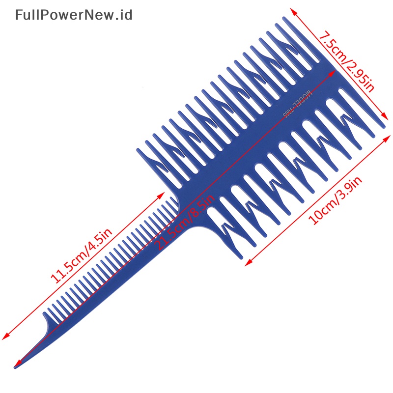 Power Fishbone Art Highlighg Comb Sisir Sikat Pewarna Rambut Gigi Runcing Tiga Sisi ID