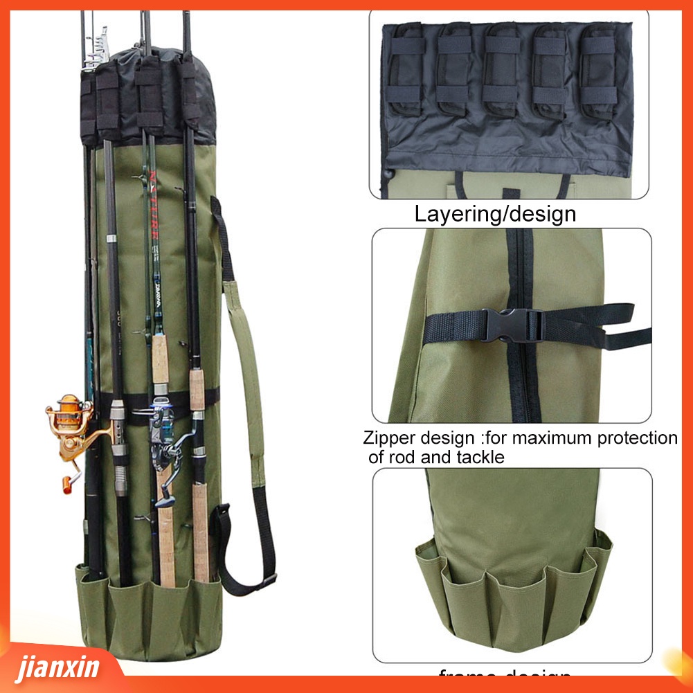 (In Stock) Kantong Tas Penyimpanan Alat Pancing Outdoor Nilon Portabel Multifungsi