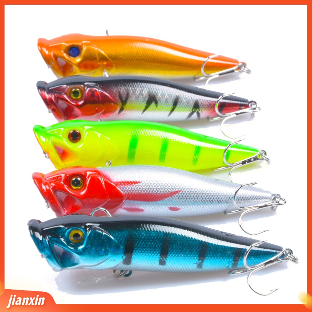 (In Stock) Popper Buatan Ikan Kecil Keras Wobblers Umpan Pancing Crankbait Hook Bait Tackle