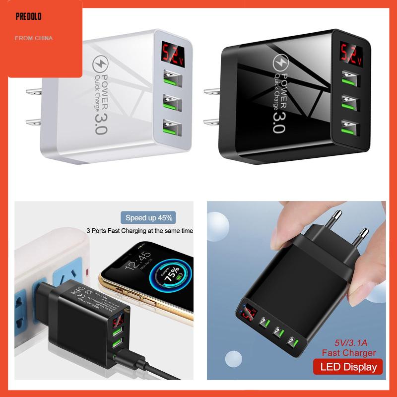 [Predolo] Charging Station 3port Compact Untuk Travel Charging Standar As