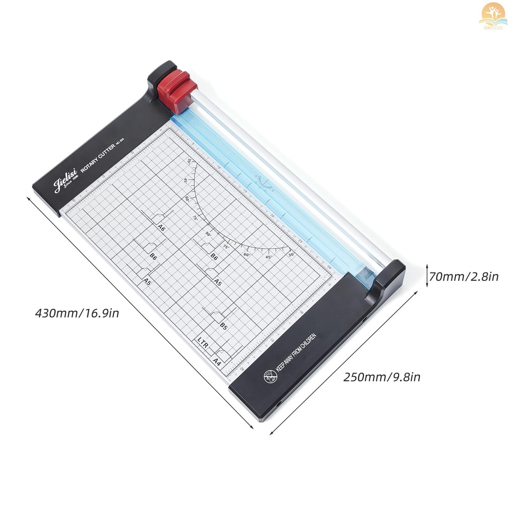 In Stock A4 Rotary Paper Trimmer Pemotong Foto Kertas Multi Fungsi Dengan 12lembar Cutting Kapasitas 12.2 Inch Panjang Potong Untuk Kerajinan Kertas Foto Scrapbook Sekolah Kantor Studio Suppl