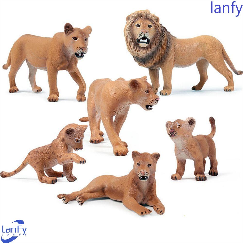 LANFY Mainan Anak Model Hewan Untuk Anak Zoo Animals Raccoon Bear|Patung Miniatur