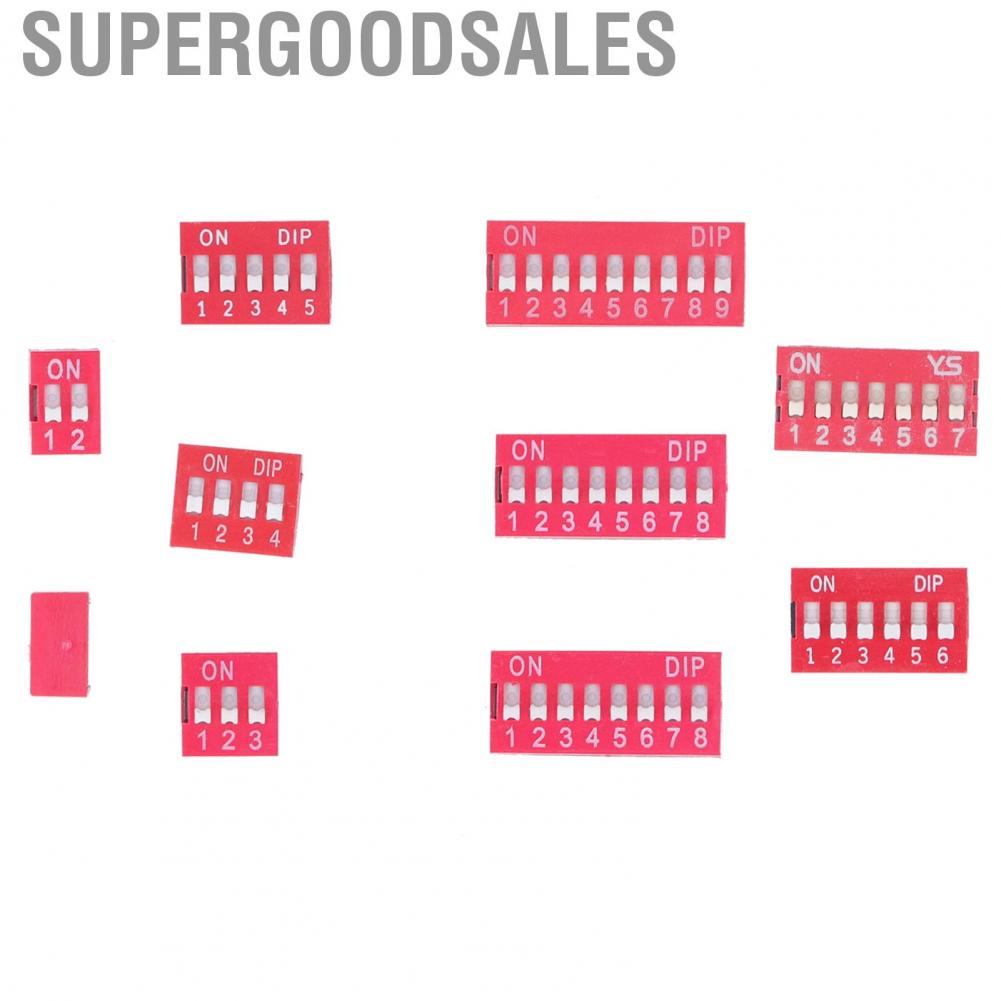 Supergoodsales Dip Switch Assorted Kit  45Pcs 1 2 3 4 5 6 7 8 9P 2.54mm Range for Printed Circuit Boards