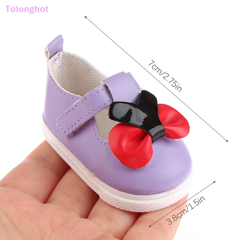 Tolonghot&gt; 1pasang Sepatu Boneka 18inch Sepatu Boneka Mainan Lucu Dasi Kupu Sepatu Datar Mini Velcro Sepatu Boneka Aksesoris Gadis Hadiah Dengan Baik