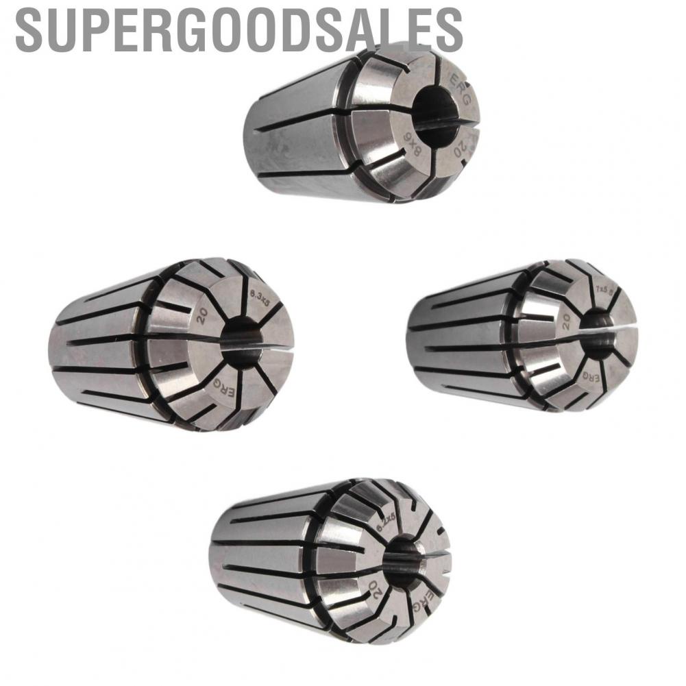 Supergoodsales Spring Collet Set  Chuck High Carbon Steel 4 Jaw 4Pcs Easy To Install Sturdy Good Grip for Engraving Machines Home