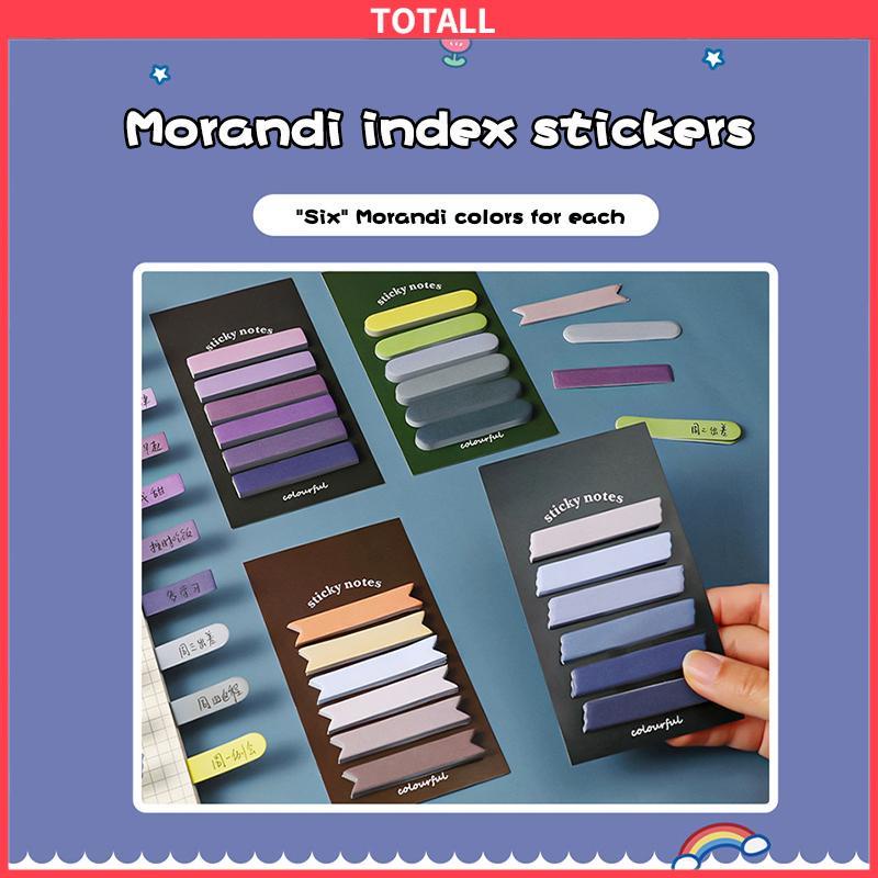 

COD Stiker indeks label warna Morandi siswa kantor menggunakan stiker bookmark klasifikasi-Totall