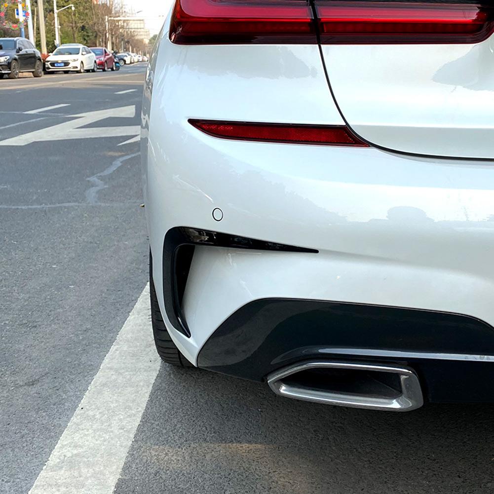 Untuk BMW G20 G28 2019+Rear Bumper Splitter Canard Cover Spoiler Vent Stiker
