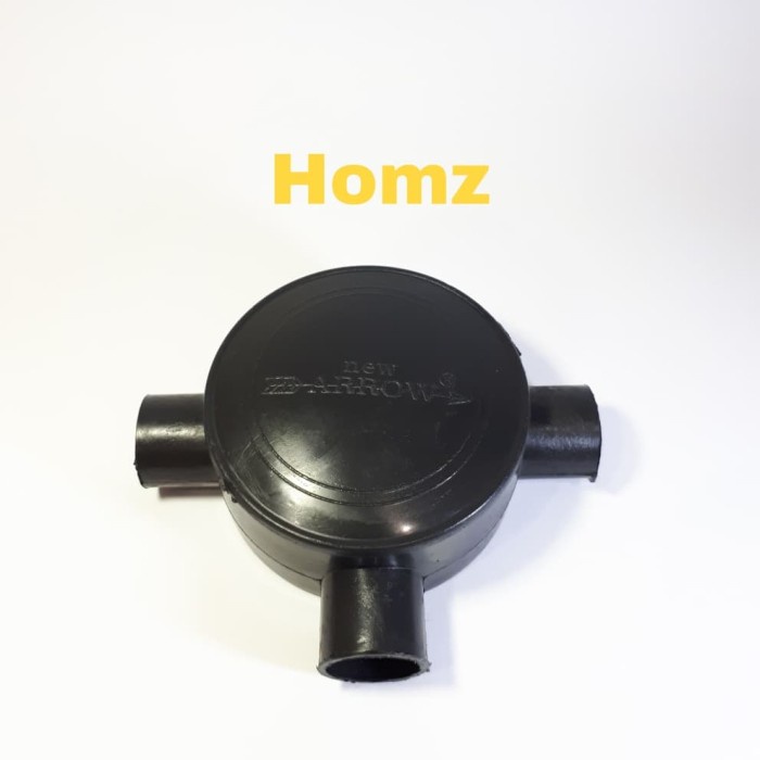 ZIKOSTORE - Tee Dus Hitam 3/4" inch Cabang 3 Arrow/T Dus Besar/Te Dus Cabang Tiga