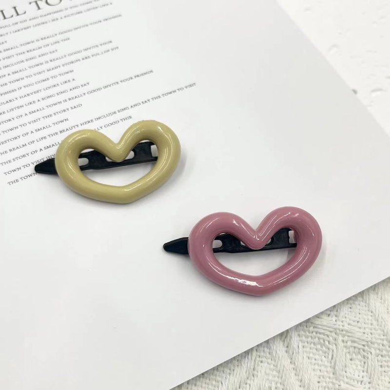 Ahellogirl Aksesoris Rambut Jepit Love Warna Permen Manis Untuk Wanita