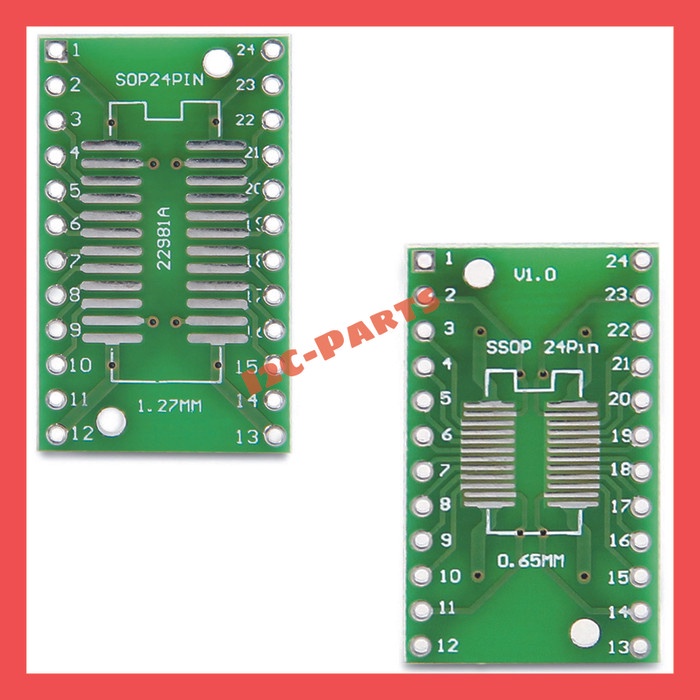 PCB BOARD ADAPTER SMD SOC24 to DIP24 IC 24 Pin SOP24 SSOP24 TSSOP24