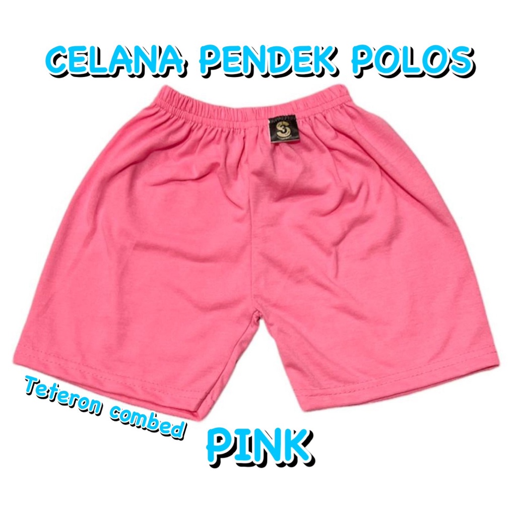 CELANA PENDEK POLOS SANTAI ANAK LAKI-LAKI/PEREMPUAN COMBED