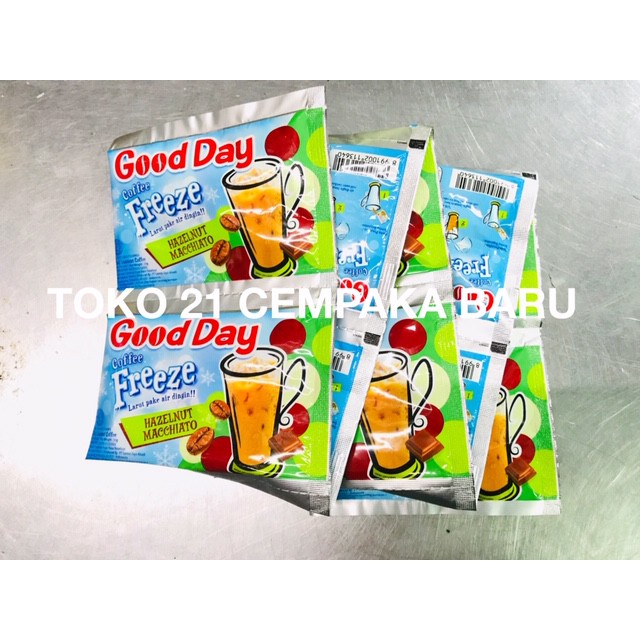 

Good Day Coffee Freeze Rasa HAZELNUT MACCHIATO 1 renceng isi 10 sachet | Kopi GoodDay Murah Promo